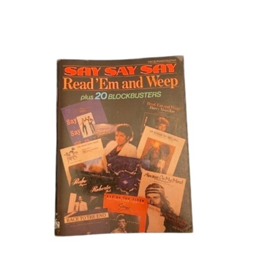 Say Say Say Read Em and Weep Plus 20 Blockbusters Sheet Music Book 1984